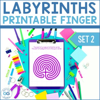 Preview of Printable Finger Labyrinth - Set 2 - FREE PRINTABLE
