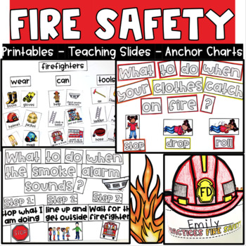 Preview of Printable: Fire Safety - Community Helpers - Firefighters - Anchor Charts