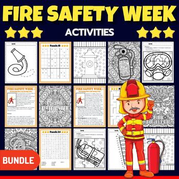 Preview of Printable Fire Safety Week - Fire Prevention Week  Activities & Games BUNDLE