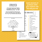 Printable Five Minute Journal for Students