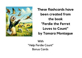 Preview of Printable Flashcards - Ferdie the Ferret Loves to Count