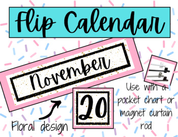 Preview of Printable Flip Calendar - Instant Download