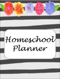 Printable Floral Homeschool Planner. Homeschool Lesson Planning.