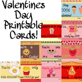 Printable Food Theme Valentines Day Cards 10 Pack