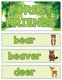 Printable Forest Animals Word Wall Bulletin Board