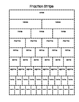 Fraction Strip Template 2