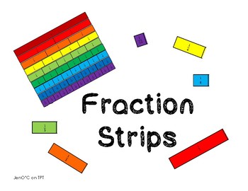 Preview of Printable Fraction Strips - Color and Black and White