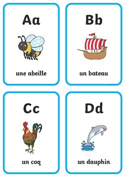 Printable French Alphabet Flashcards/Flashcards imprimables de l ...