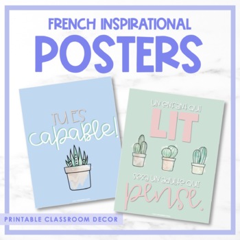 Preview of French Growth Mindset & Inspirational Posters - Volume 2