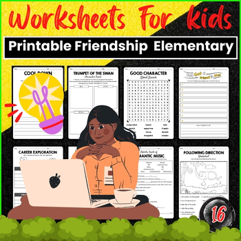 Preview of Printable Friendship Worksheets Elementary
