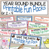Bundle Theme Units for Around the School Year | Math | Wri