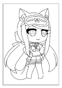 Gacha Life E Girl Colouring Pages - Free Colouring Pages