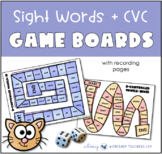 Printable Game Boards Sight Words and Word Families Phonics Set 7