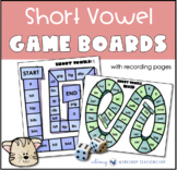 Printable Game Boards Short Vowels Phonics Set 1