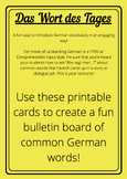 Printable German Word of the Day - Travel
