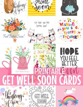 Preview of Printable Get Well Soon Cards