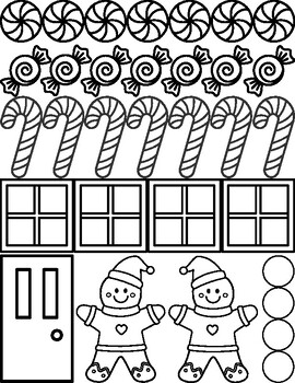 Printable Gingerbread House Parts Activity by Miss Waz and The WaZOO