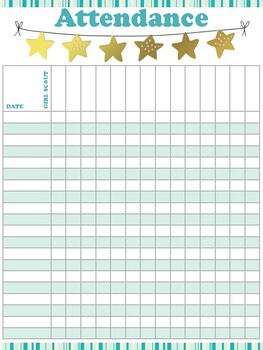 Printable Girl Scout Attendance Sheet by Sparklet Party | TpT