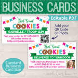 Printable Girl Scout Cookie Business Card with QR Code, Ed