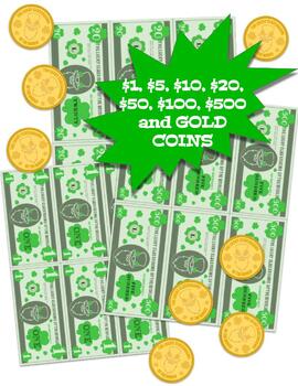 Printable Leprechaun Coins - St Patrick's Day Roleplay or Math
