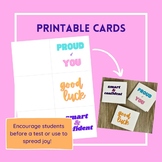 Printable "Good Luck" Cards for Students