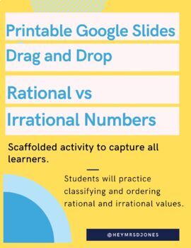 Preview of Printable Google Drag and Drop Rational Vs Irrational Numbers