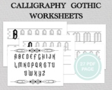 Printable Gothic Letters Worksheets • Gothic Calligraphy P