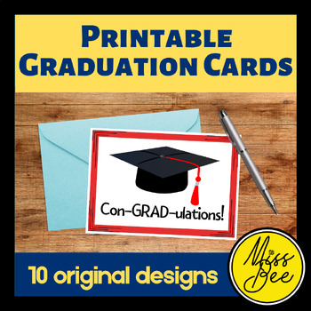 Printable Graduation Cards by Miss Bee's Bodega | TPT