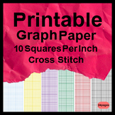 Printable Graph Paper 10 Squares Per Inch Cross Stitch