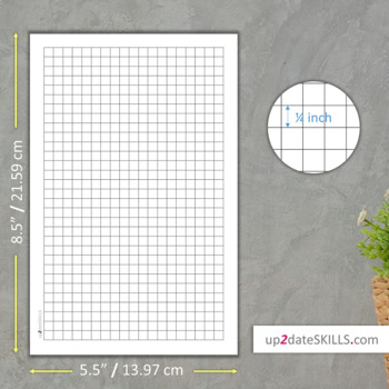 Graph Paper Template, 8.5×11 Letter – Tim's Printables