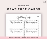Printable Gratitude Cards | Mental Health, Social Emotiona