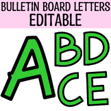 Printable Green Bulletin Board Large Alphabet Letters, Alp