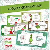 Printable Grinch Play Money, Set of Festive Fake Bills for