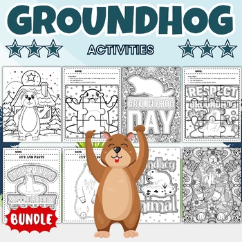 Preview of Printable Groundhog Day Activities & Games - Fun February Activities BUNDLE