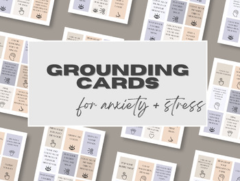 Preview of Printable Grounding Cards for Stress and Anxiety