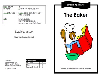 Preview of Printable Guided Reading Books- Level 3 DRA