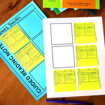 Printable Guided Reading Post-its by Girlfriends' Guide to Teaching