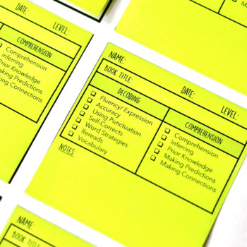 Printable Guided Reading Post-its by Girlfriends' Guide to Teaching