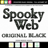 Printable Halloween Alphabet SPOOKY WEB Original BLACK Let