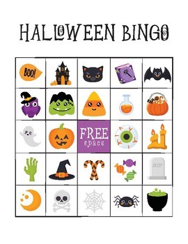 Printable Halloween Bingo Game with 25 Unique Bingo Cards | TPT