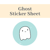 Printable Halloween Ghost Sticker Sheet