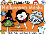 Printable Masks: Halloween (Color and BW) Whimsy Workshop 