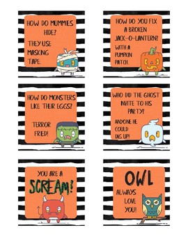 halloween lunch box notes