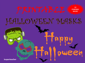 Preview of Printable Halloween masks for kids - 10 Masks October 