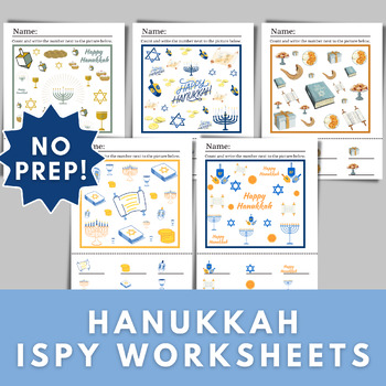 Preview of Hanukkah Printable Activity | iSpy Worksheet