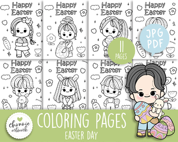 happy easter day coloring