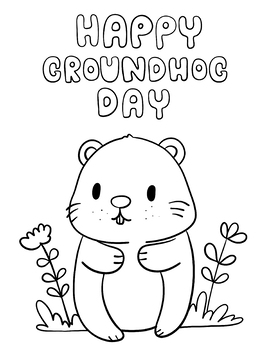 Printable Happy Groundhog Day Coloring Pages, Coloring Book By 