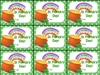 Happy St. Patrick's Day Printable Tags