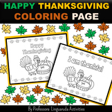 Printable Happy Thanksgiving Coloring page