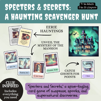 Preview of Printable Haunted Mansion Card Game, Ghost Catching Game